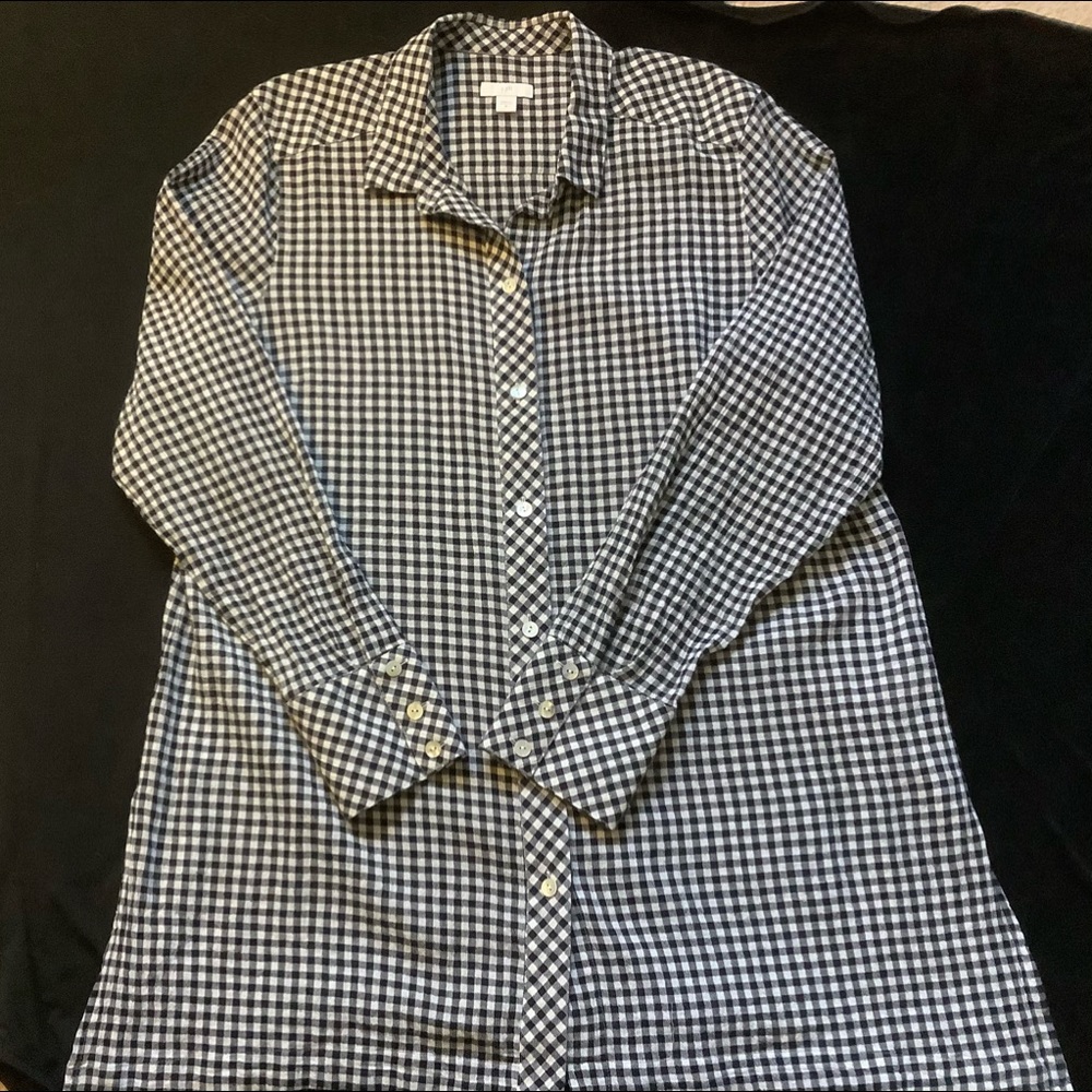 Textured Gingham Button Down Tunic. - image 7